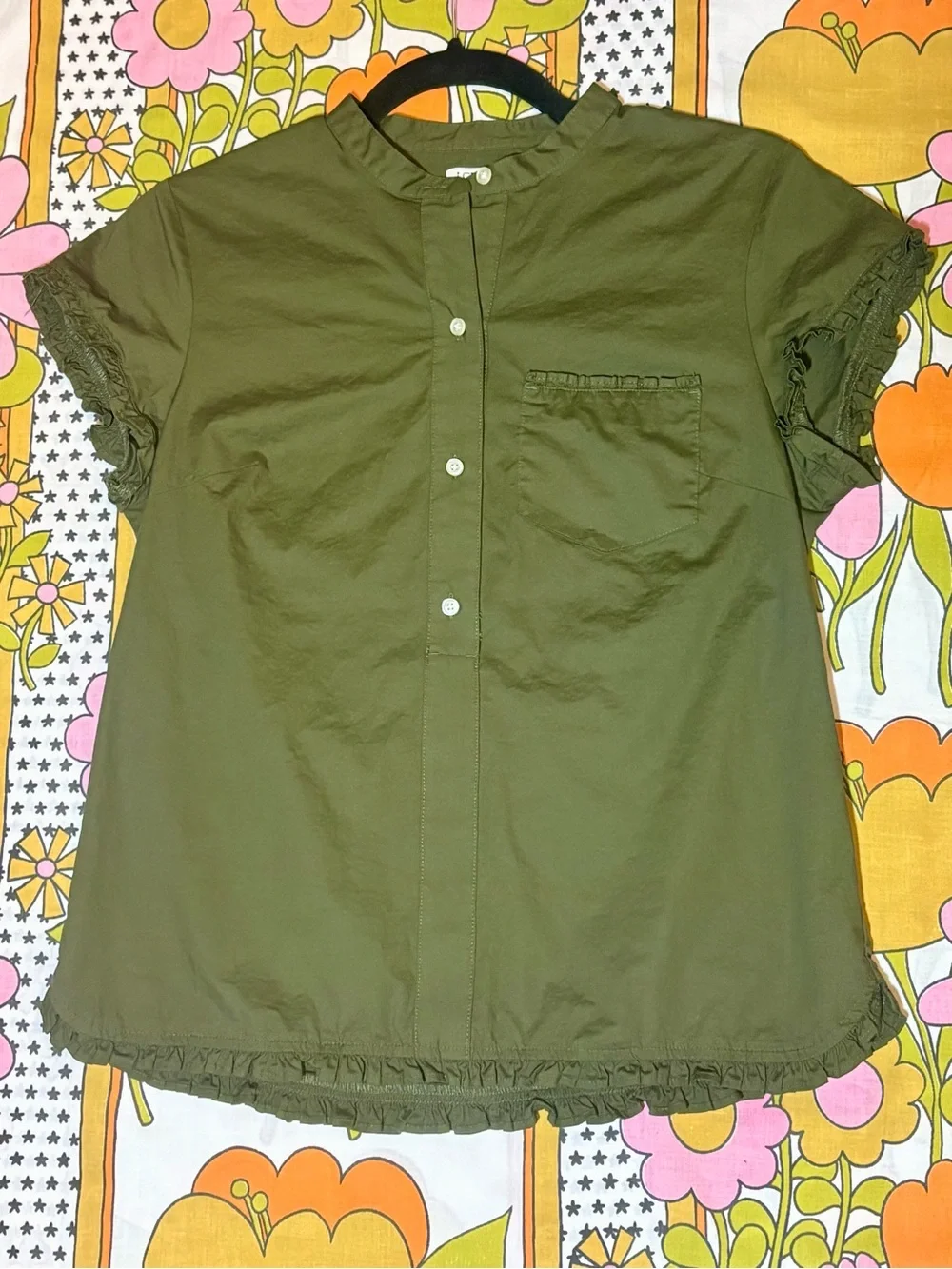 J. Crew Olive Green Blouse